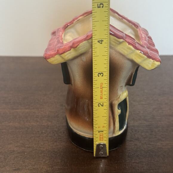 VTG Ceramic Planter Old Shoe Boot House Bird Japan Art Pottery Kitschy Decor - Picture 12 of 16